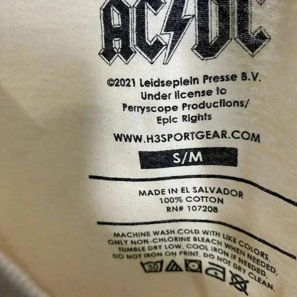 Forever 21 AC/DC TIE DYE ANIMAL PRINT GRAPHIC TEE SHIRT - Picture 5 of 5